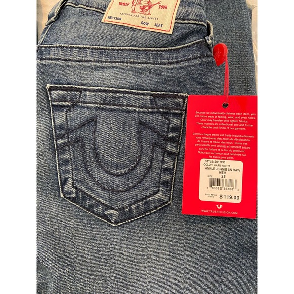True Religion Jennie Curvy Ankle Stretch denim Jean size 25 * wom156 - Picture 6 of 7